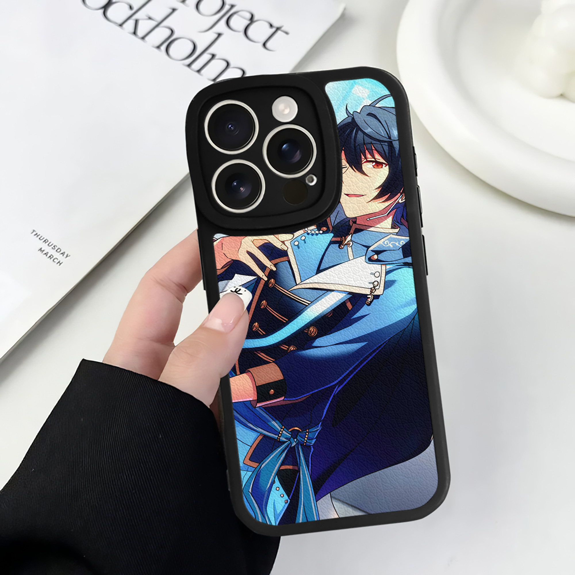 （画像用） あんさんぶるスターズ! Ensemble Stars 【iPhone 16シリーズ対応】シリコンスマホケース（レザー調） 材質：シリコン